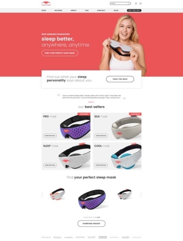 eCommerce website: Manta Sleep
