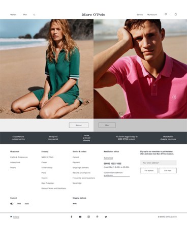 eCommerce website: Marc O’ Polo