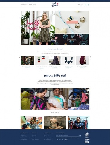 eCommerce website: Mata Traders