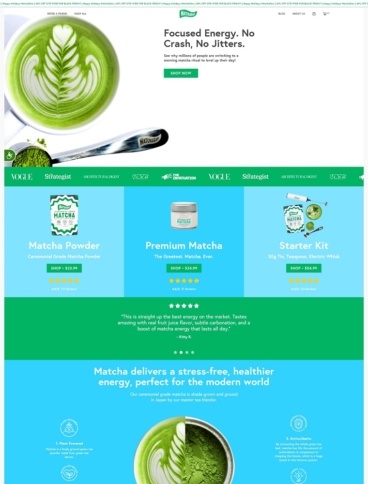eCommerce website: MatchaBar