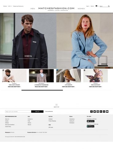 eCommerce website: MATCHESFASHION