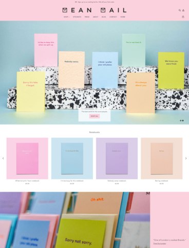 eCommerce website: Mean Mail