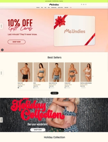 eCommerce website: MeUndies