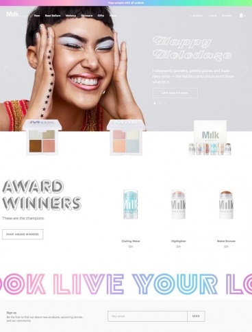 eCommerce website: Milk Makeup