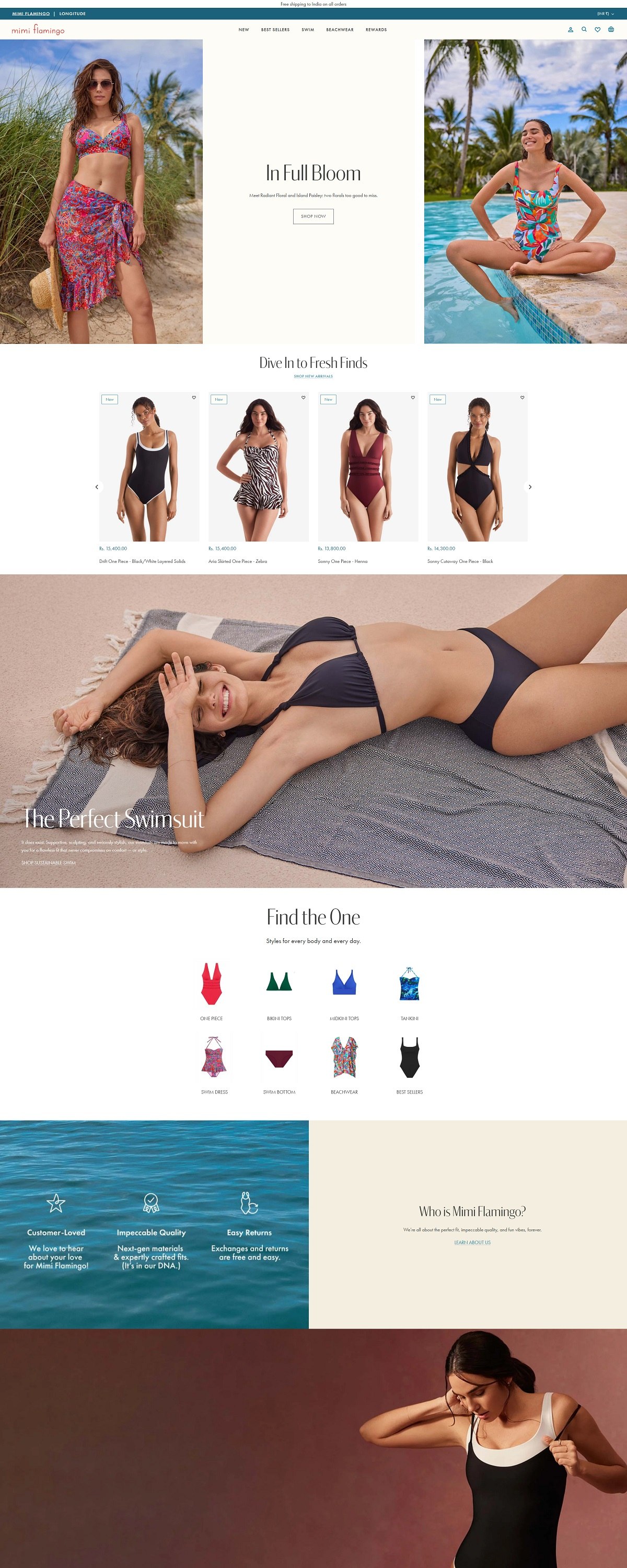 eCommerce website: Mimi Flamingo