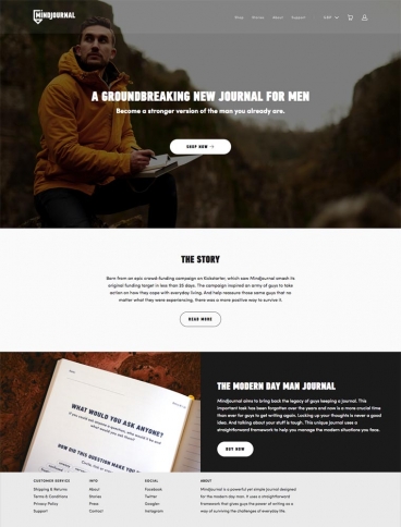 eCommerce website: MindJournal