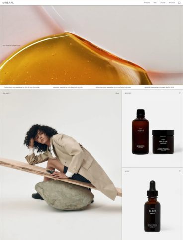 eCommerce website: Mineral