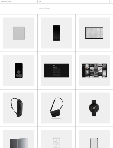 eCommerce website: Minimalissimo