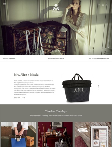 eCommerce website: MISELA