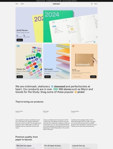 eCommerce website: Mishmash