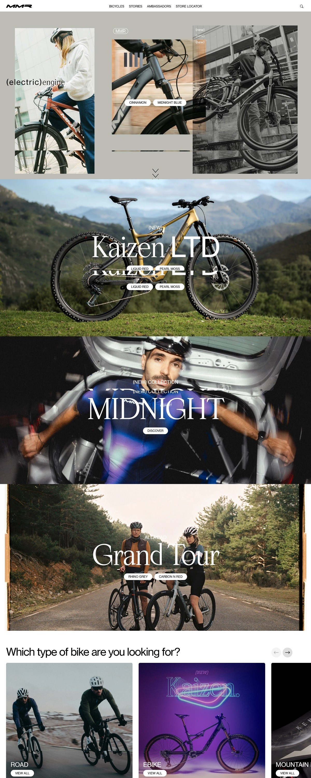 eCommerce website: MMR Bikes