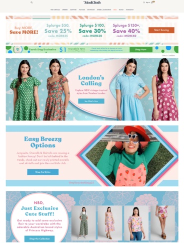 eCommerce website: Modcloth