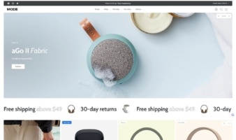 eCommerce website template: Mode