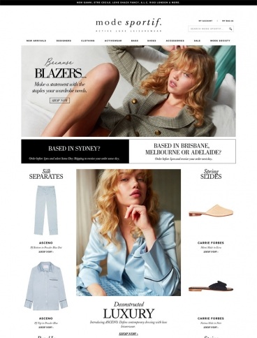 eCommerce website: Mode Sportif