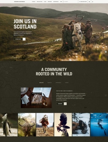 eCommerce website: Modern Huntsman