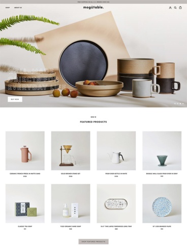 eCommerce website: Mogutable
