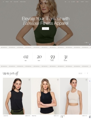 eCommerce website template: Monaco