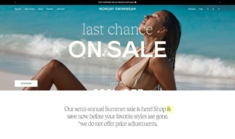 eCommerce website: Monday Swimwear
