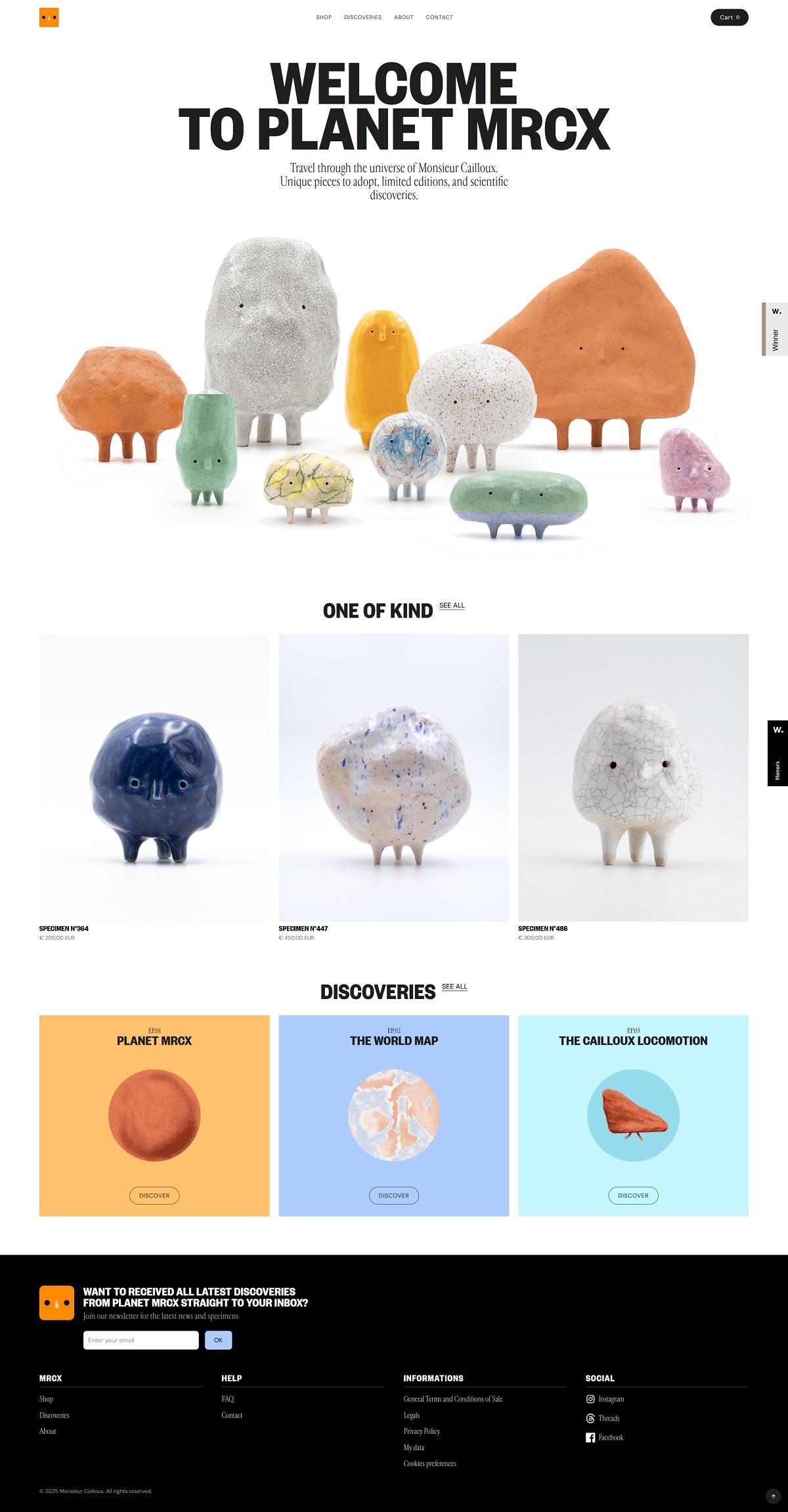 eCommerce website: Monsieur Cailloux