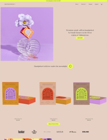 eCommerce website: Moonflowers