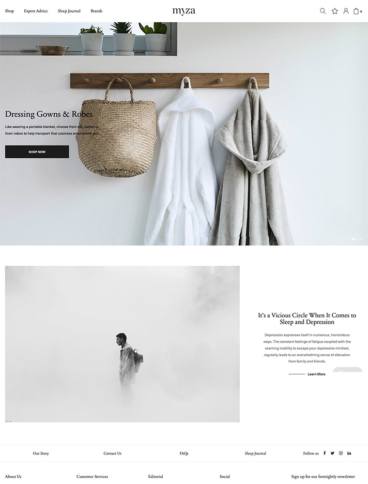 eCommerce website: Myza