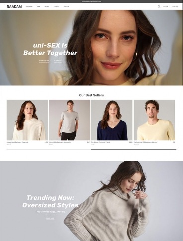 eCommerce website: Naadam