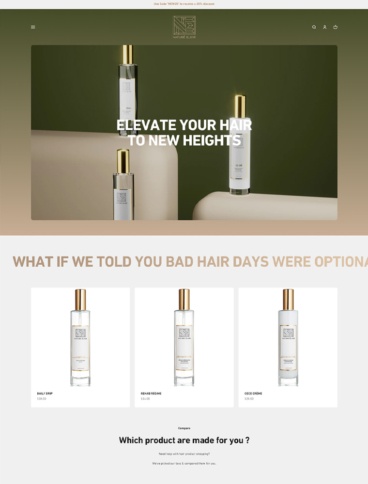 eCommerce website: Nature Elixir