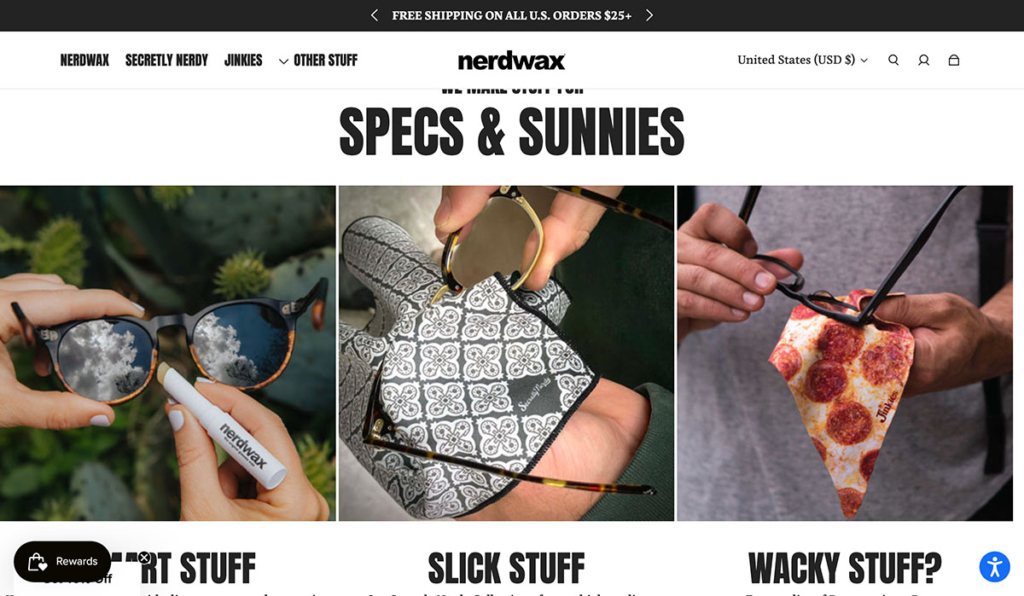 Nerdwax homepage