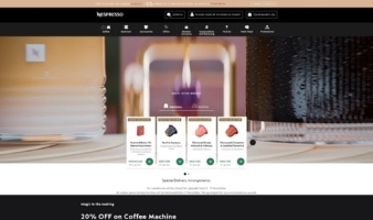 eCommerce website: Nespresso