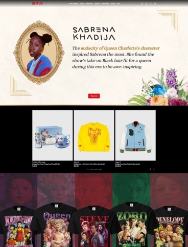 eCommerce website: Netflix Shop