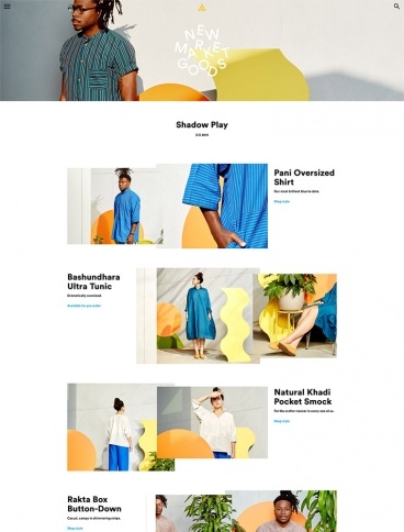 eCommerce website: New Market Goods