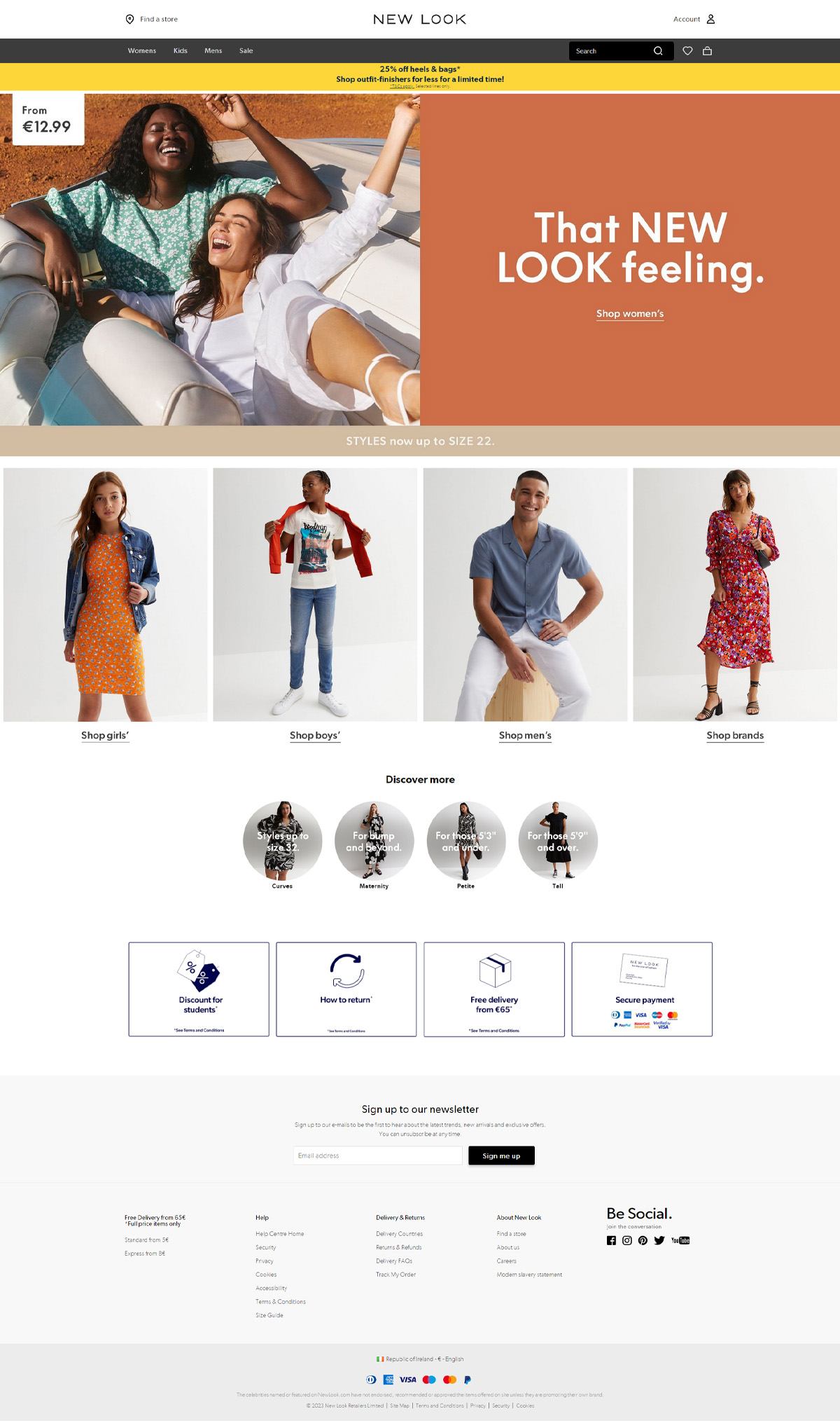 eCommerce website: New Look Fashion