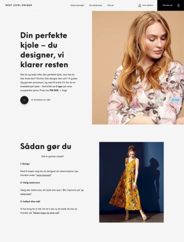 eCommerce website: Next Level Unique