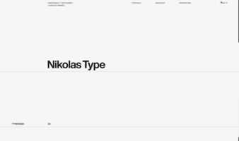 eCommerce website: Nikolas Type