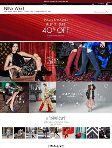 eCommerce website: Nine West