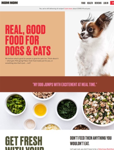 eCommerce website: Nom Nom