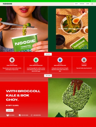 eCommerce website: Noodie