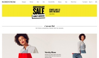 eCommerce website: Nordstrom