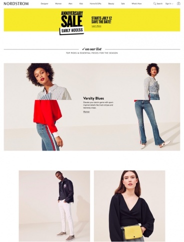 eCommerce website: Nordstrom