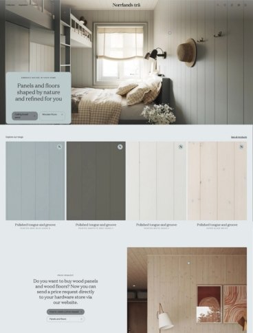 eCommerce website: Norrlands Trä