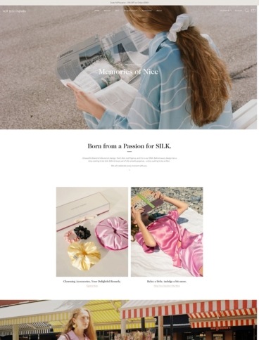 eCommerce website: Not Just Pajama