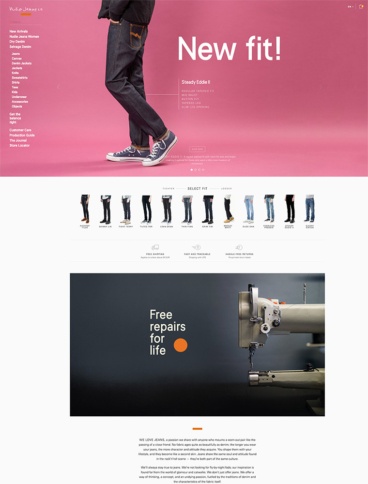eCommerce website: Nudie Jeans
