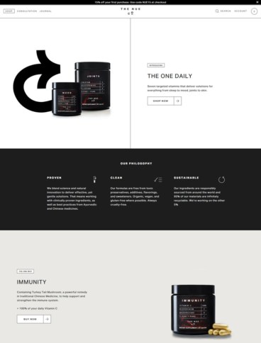 eCommerce website: The Nue Co