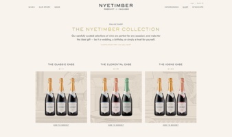 eCommerce website: Nyetimber