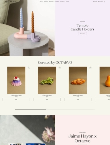 eCommerce website: Octaevo
