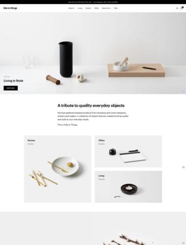 eCommerce website: Ode to Things