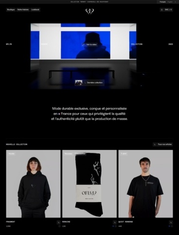 eCommerce website: OFLYN