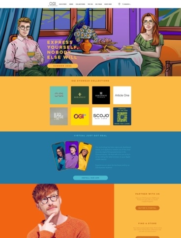 eCommerce website: OGI Eyewear