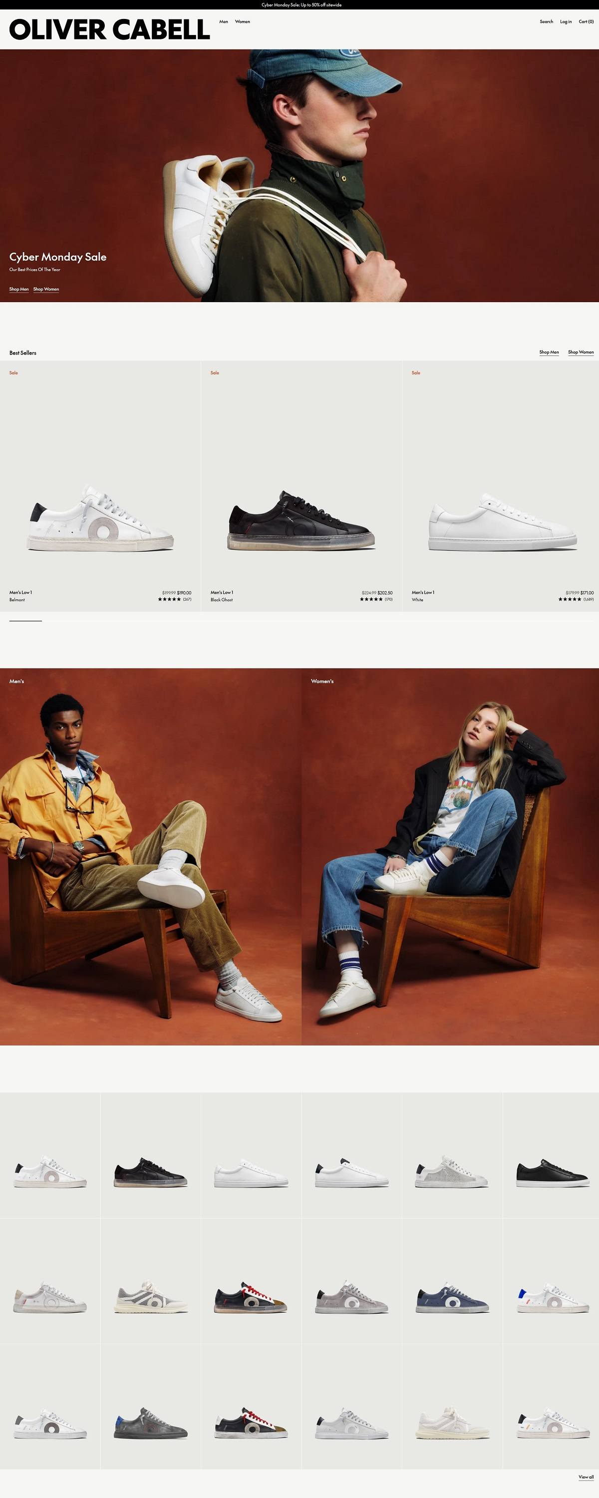 eCommerce website: Oliver Cabell