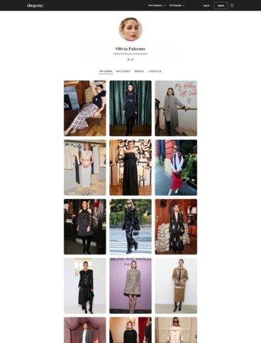 eCommerce website: Olivia Palermo